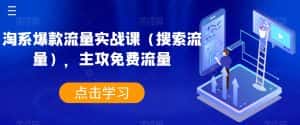 淘系爆款流量实战课(搜索流量),主攻免费流量-优优云创网
