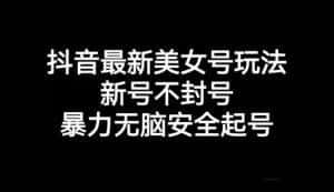 抖音最新美女号玩法，新号不封号，暴力无脑安全起号【揭秘】-优优云创网