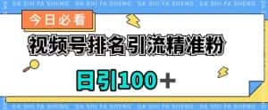 视频号引流精准粉,日引100+,流量爆炸【揭秘】-优优云创网