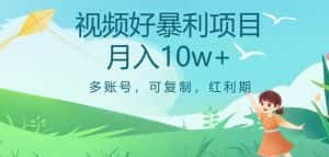 视频号暴利项目,多账号,可复制,红利期,月入10w+【揭秘】-优优云创网