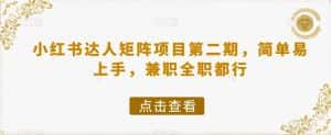 小红书达人矩阵项目第二期，简单易上手，兼职全职都行-优优云创网