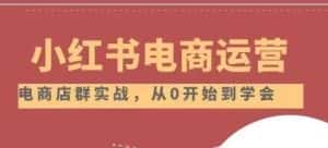 小红书店铺运营从小白到大神2.0,从入门到精通-优优云创网