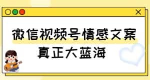 视频号情感文案，真正大蓝海，简单操作，新手小白轻松上手（教程+素材）【揭秘】-优优云创网
