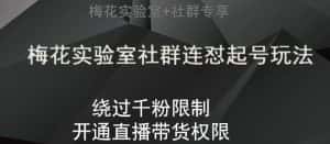 梅花实验室社群连怼起号玩法，视频号绕过千粉限制，开通直播带货权限【揭秘】-优优云创网
