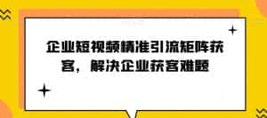 企业短视频精准引流矩阵获客,解决企业获客难题-优优云创网