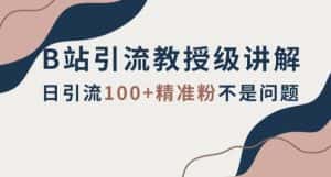 B站引流教授级讲解,细节满满,日引流100+精准粉不是问题【揭秘】-优优云创网