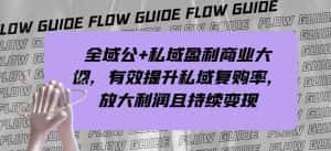 全域公+私域盈利商业大课,有效提升私域复购率,放大利润且持续变现-优优云创网