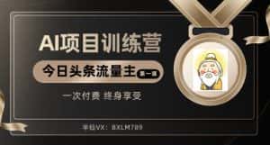 AI项目系列训练营（公众号流量主与今日头条篇）【揭秘】-优优云创网