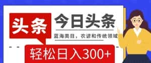AI头条传统和农谚领域,蓝海类目,搬运+AI优化,轻松日入300+【揭秘】-优优云创网