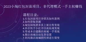 2023小淘红包封面项目,非代理模式一手主权赚钱-优优云创网