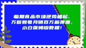 临期食品市场逆势崛起,万粉账号月销百万新渠道,小白保姆级教程【揭秘】-优优云创网