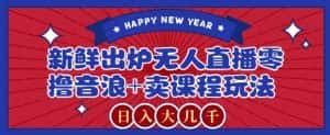2024最新无人直播零撸音浪+卖课程玩法，日入大几千不是梦【揭秘】-优优云创网