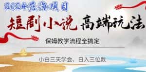 短剧高端玩法,保姆教学全搞定,小白日入三位数【揭秘】-优优云创网
