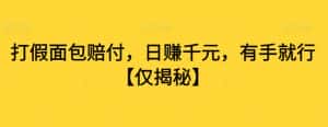 打假面包赔付,日赚千元,有手就行【仅揭秘】-优优云创网