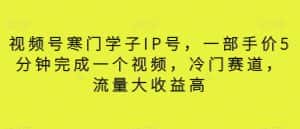 视频号寒门学子IP号,一部手价5分钟完成一个视频,冷门赛道,流量大收益高【揭秘】-优优云创网