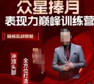 众星捧月表现力巅峰训练营,全方位打造,陪练实战赋能-优优云创网
