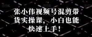 张小伟视频号混剪带货实操课,小白也能快速上手!-优优云创网