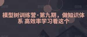 模型树训练营·第九期,做知识体系高效率学习看这个-优优云创网