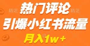 热门评论引爆小红书流量,作品制作简单,商单接到手软-优优云创网
