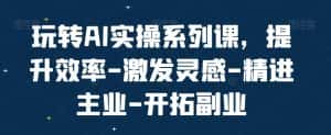 玩转AI实操系列课，提升效率-激发灵感-精进主业-开拓副业-优优云创网