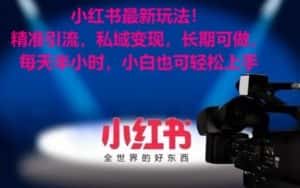 小红书最新玩法!精准引流,私域变现,长期可做,每天半小时,小白也可轻松上手-优优云创网