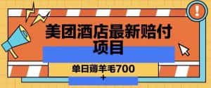 美团酒店最新赔付项目，单日薅羊毛700+【仅揭秘】-优优云创网