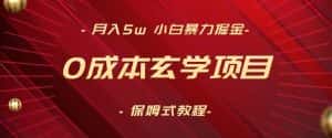 月入5w+,小白暴力掘金,0成本玄学项目,保姆式教学(教程+软件)-优优云创网