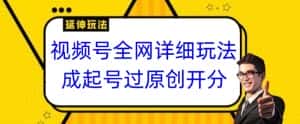 视频号全网最详细玩法,起号过原创开分成,单号日入300+-优优云创网