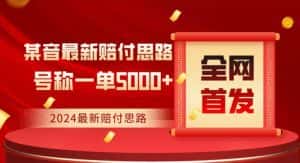 全网首发，2024最新抖音赔付项目，号称一单5000+保姆级拆解【仅揭秘】-优优云创网
