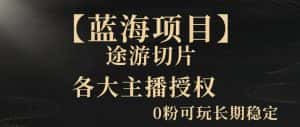 【蓝海项目】抖音途游切片实测一星期收入5000+0粉可玩长期稳定-优优云创网