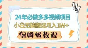 人人都能操作的蓝海多多视频带货项目,小白无脑搬运月入10000+-优优云创网