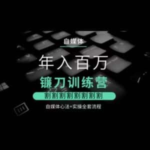 自媒体年入百万镰刀训练营,割割割割割割割割,自媒体心法+实操全套流程-优优云创网
