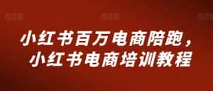 小红书百万电商陪跑,小红书电商培训教程-优优云创网