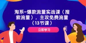 (7658期)淘系-爆款流量实战课(搜索流量),主攻免费流量(13节课)-优优云创网