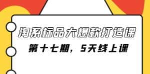 (7697期)淘系标品大爆款打造课-第十七期,5天线上课-优优云创网