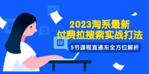 （7803期）2023淘系·最新付费拉搜索实战打法，5节课程直通车全方位解析-优优云创网