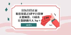 (7824期)京东自营正品,低价渠道,自建平台变现,无需囤货,0成本,让你快速月入3w+-优优云创网