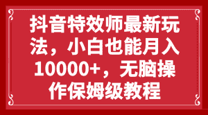 （7897期）抖音特效师最新玩法，小白也能月入10000+，无脑操作保姆级教程-优优云创网