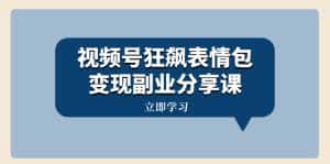（8103期）视频号狂飙表情包变现副业分享课，一条龙玩法分享给你（附素材资源）-优优云创网