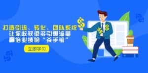 (8133期)教你打造引流、转化、团队系统,让你收获很多引爆流量、翻倍业绩的“…-优优云创网