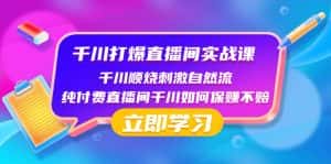 (8281期)千川-打爆直播间实战课:千川顺烧刺激自然流 纯付费直播间千川如何保赚不赔-优优云创网