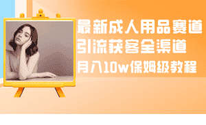 (8309期)最新成人用品赛道引流获客全渠道,月入10w保姆级教程-优优云创网