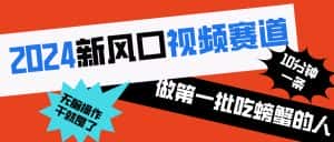 (8519期)2024新风口视频赛道 做第一批吃螃蟹的人 10分钟一条原创视频 小白无脑操作1-优优云创网