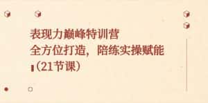 (8597期)表现力巅峰特训营,全方位打造,陪练实操赋能(21节课)-优优云创网