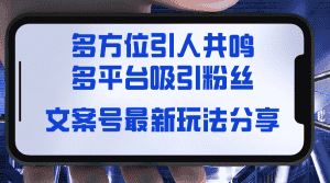 (8666期)文案号最新玩法分享,视觉+听觉+感觉,多方位引人共鸣,多平台疯狂吸粉-优优云创网