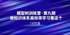 （8725期）模型树特训营·第九期，做知识体系高效率学习看这个（14节课）-优优云创网