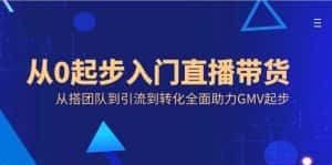 (8745期)从0起步入门直播带货,从搭团队到引流到转化全面助力GMV起步-优优云创网