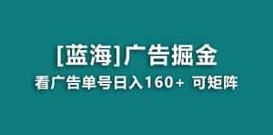 (8767期)【海蓝项目】广告掘金日赚160+(附养机教程) 长期稳定,收益妙到-优优云创网