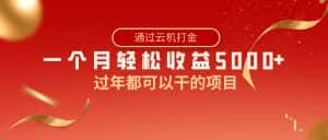 (8845期)过年都可以干的项目,快手掘金,一个月收益5000+,简单暴利-优优云创网