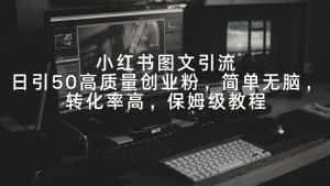 (9040期)小红书图文引流,日引50高质量创业粉,简单无脑,转化率高,保姆级教程-优优云创网